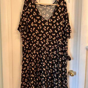Torrid Black Floral Dress Size 5